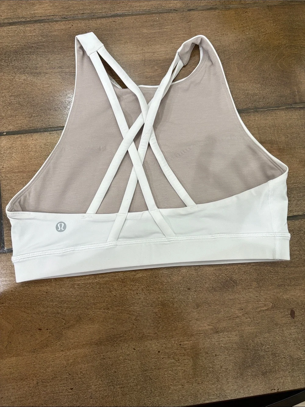 Lululemon energy bra high neck sports bra white size 8